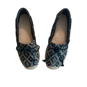 Sperry Black and White Woven Espadrilles size 7
